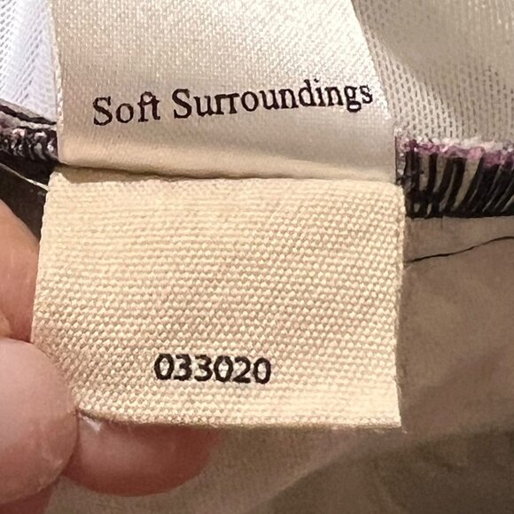 Soft Surroundings In Bloom Floral Pants Pull On Control Slim Panel Stretchy 1X - Picture 6 of 11